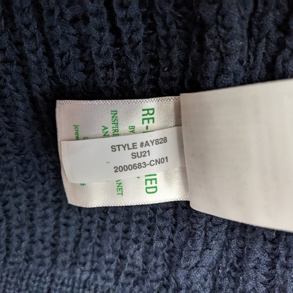 NWT J. Crew Cropped Patch Pocket Beach Cardigan Sweater Navy Size 2XL AY828 - Picture 13 of 13